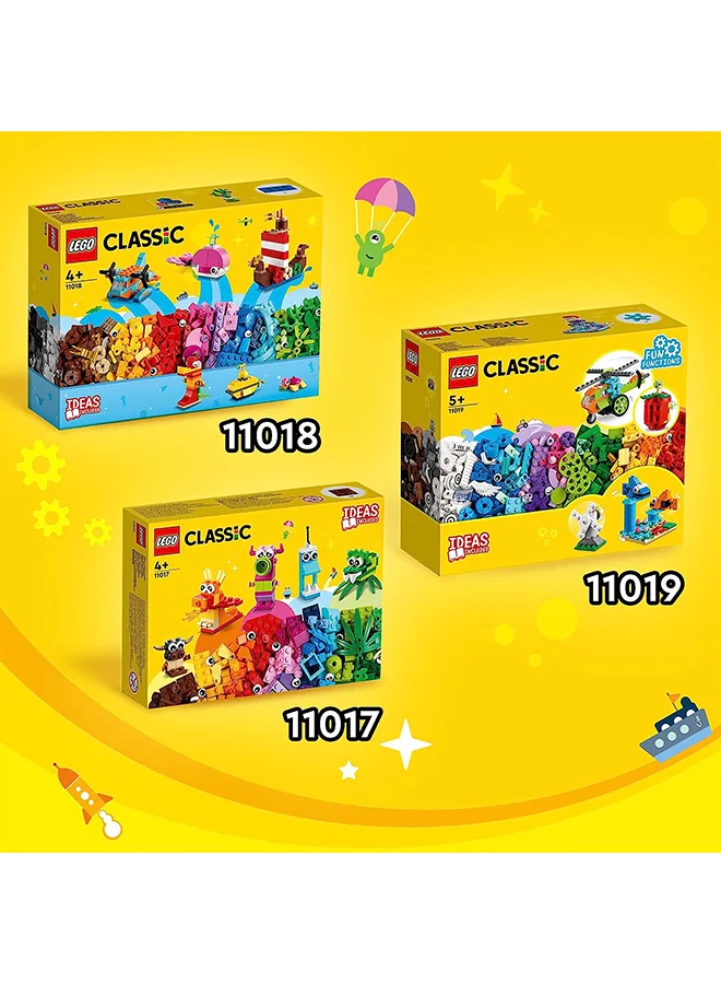 ليغو Classic Creative Monsters Building Kit; Includes 5 Monster Toy Mini Build Ideas To Inspire Creative Play For Kids Aged 4 And Up; Helps Children Develop Key Life Skills (140 Pieces) 11017