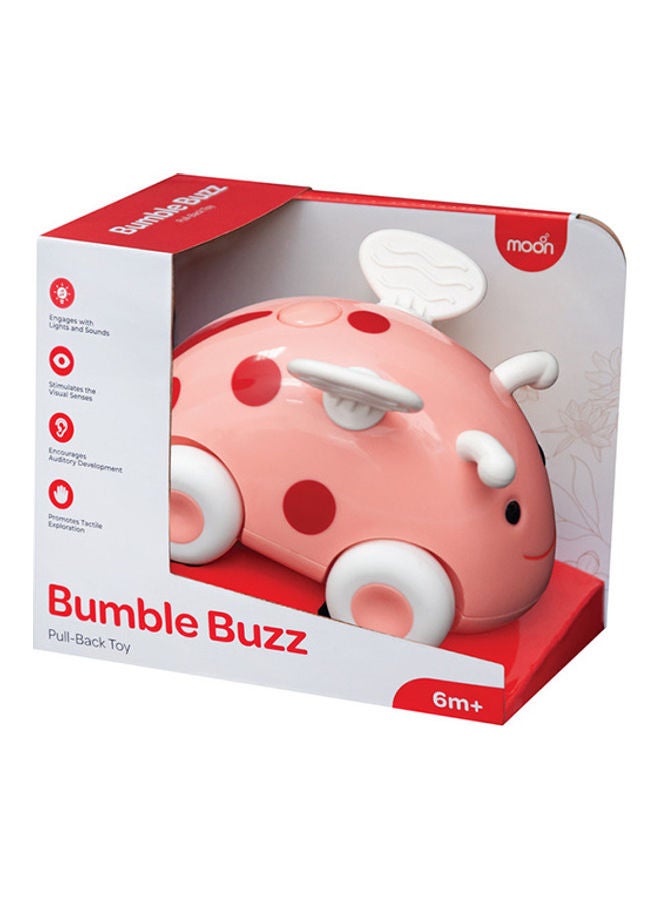 Moon Bumble Buzz Pull Back Toy With Lights, Music For 6M+ Baby, Toddlers, Montessori Kids Early Educational Toys For Boys And Girls - Ladybird  - Image 5