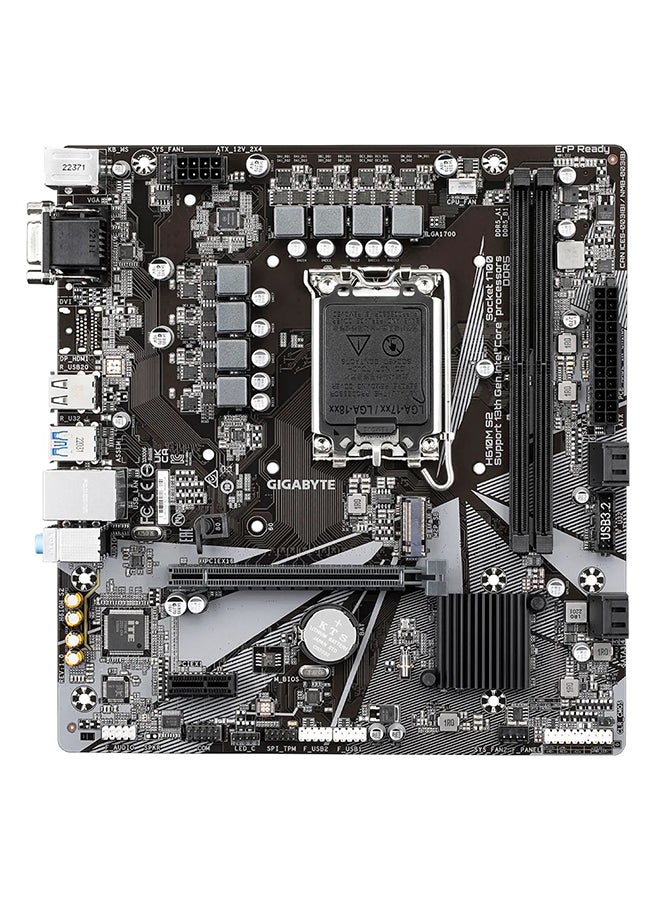 GIGABYTE - MOTHERBOARD H610M S2 DDR4 ULTRA DURABLE GAMING -LGA 1700 Black - Image 1