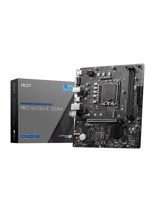 911-7D48-001 MOTHERBOARD PRO H610M-E DDR4 LIGHTNING Gen4 - LGA 1700 Black