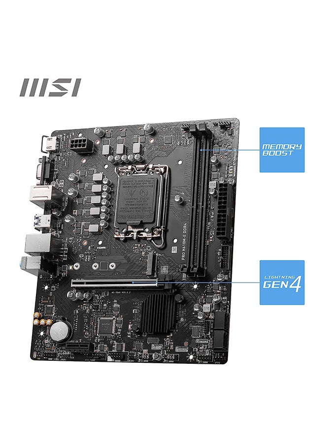 911-7D48-001 MOTHERBOARD PRO H610M-E DDR4 LIGHTNING Gen4 - LGA 1700 Black