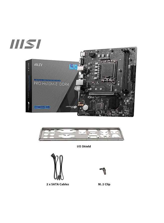 911-7D48-001 MOTHERBOARD PRO H610M-E DDR4 LIGHTNING Gen4 - LGA 1700 Black