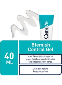 Blemish Control Gel Facial Moisturiser For Acne & Blemishes with Glycolic Acid and Lactic Acid AHA/BHA 40ml - v1687849330/N53417488A_3