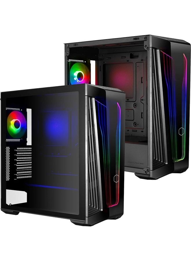COOLER MASTER - MasterBox 540 ARGB ATX Gaming Mid-Tower ARGB Ether Front Panel, Removable Top Panel, Tempered Glass, Front Dark Mirror Panel with Mesh Side Intakes | MB540-KGNN-S00 Black - Image 1