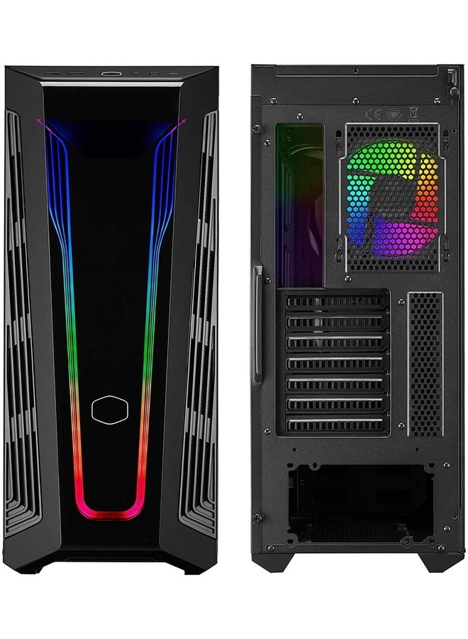 COOLER MASTER - MasterBox 540 ARGB ATX Gaming Mid-Tower ARGB Ether Front Panel, Removable Top Panel, Tempered Glass, Front Dark Mirror Panel with Mesh Side Intakes | MB540-KGNN-S00 Black - Image 1