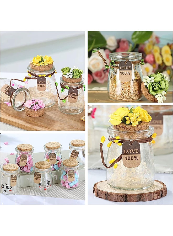 10-Piece Glass Jar With Cork Lids And Label Set Clear/Brown 100ml - v1687861153/N38761198A_8