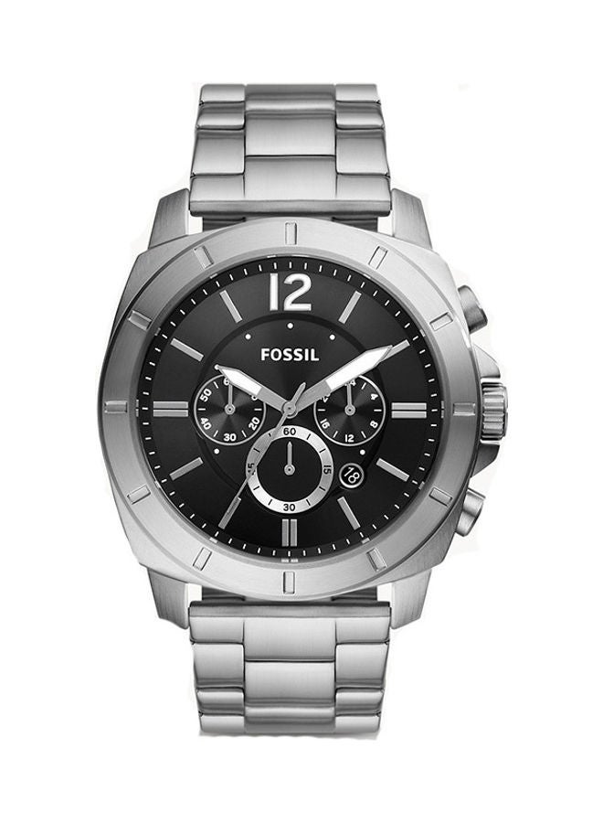 FOSSIL - Men's Chronograph Round Shape Stainless Steel Wrist Watch BQ2757 - 48 Mm - Image 1