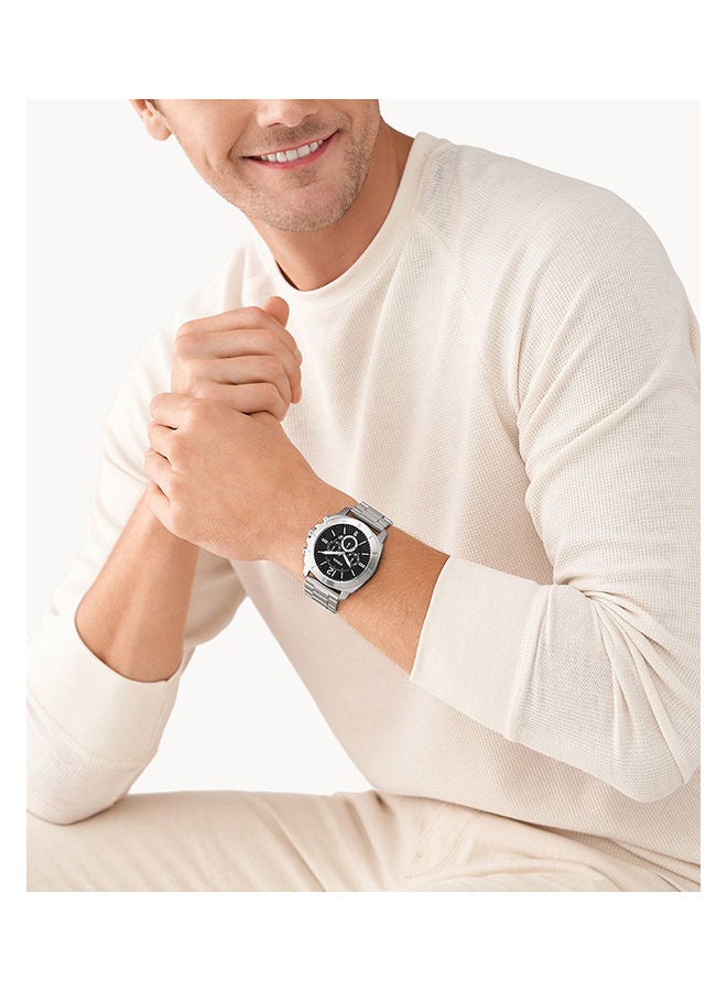 FOSSIL - Men's Chronograph Round Shape Stainless Steel Wrist Watch BQ2757 - 48 Mm - Image 1