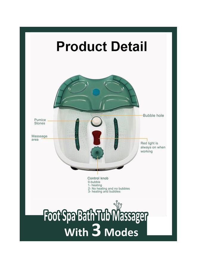 توشيونيكس جهاز مساج مع 3 أوضاع لتخفيف التوتر للأقدام المتعبة، حوض باديكير محمول، آلة إزالة السموم الكهربائية الساخنة - Image 3