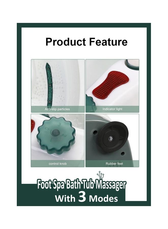 توشيونيكس جهاز مساج مع 3 أوضاع لتخفيف التوتر للأقدام المتعبة، حوض باديكير محمول، آلة إزالة السموم الكهربائية الساخنة - Image 4