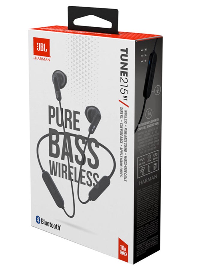 JBL - Tune 215BT Wireless Headphones, Pure Bass Sound, Bluetooth 5.0, 16H Battery, Magnetic Cable, Multi-Point Connection, Voice Assistant, 3-Button Remote - Black - Image 1