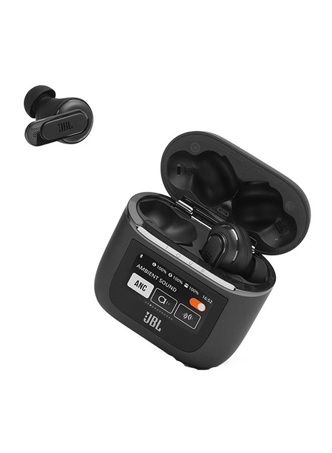 JBL Tour Pro 2 True Wireless Noise Cancelling Earbuds, Smart Case And Ambient, 6-Mic Technology, Immersive Legendary Sound With  Amplification, Bluetooth 5.3, LE Audio Black 