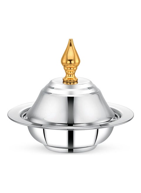 Minimax Date Bowl With Dome Lid Stainless Steel  Stylish Mirror Finish Body Multicolor 20cm