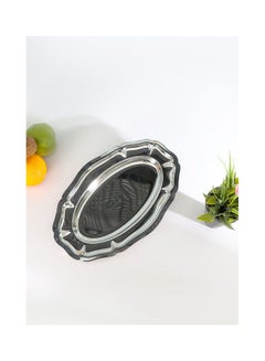Royalford Premium-Quality Stainless Steel Light-Weight and Food-Grade Tray| Elegant Mirror-Finish Body and Durable Design| Perfect for Serving Food| Silver Silver 45cm  - Image 2