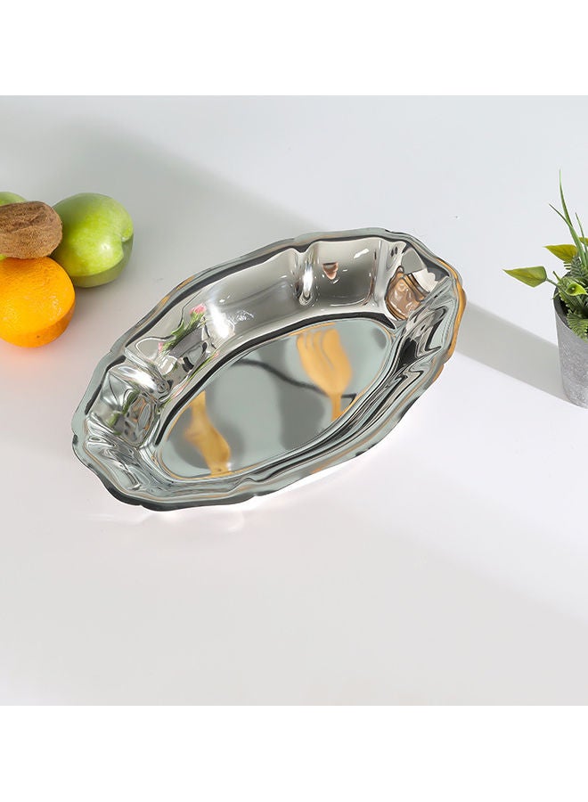Royalford - Premium-Quality Stainless Steel Construction Light-Weight and Food-Grade Bowl with Elegant Mirror-Finish Design| Perfect for Serving Salads Soup Snacks| Silver Silver 45cm - Image 1