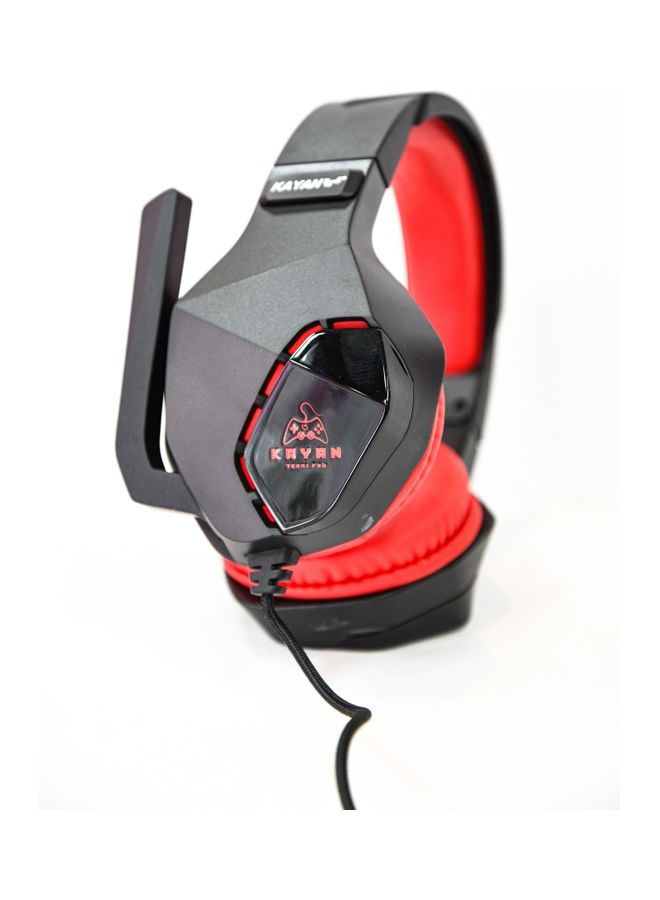 Over-Ear KN900 Gaming RGB Lightning Headset with Mic - Red