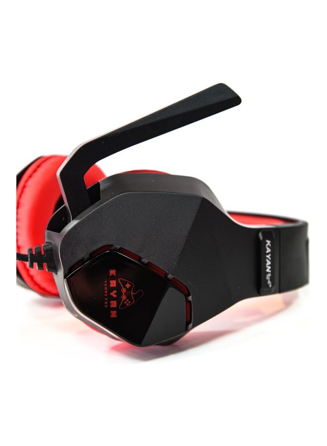 Over-Ear KN900 Gaming RGB Lightning Headset with Mic - Red