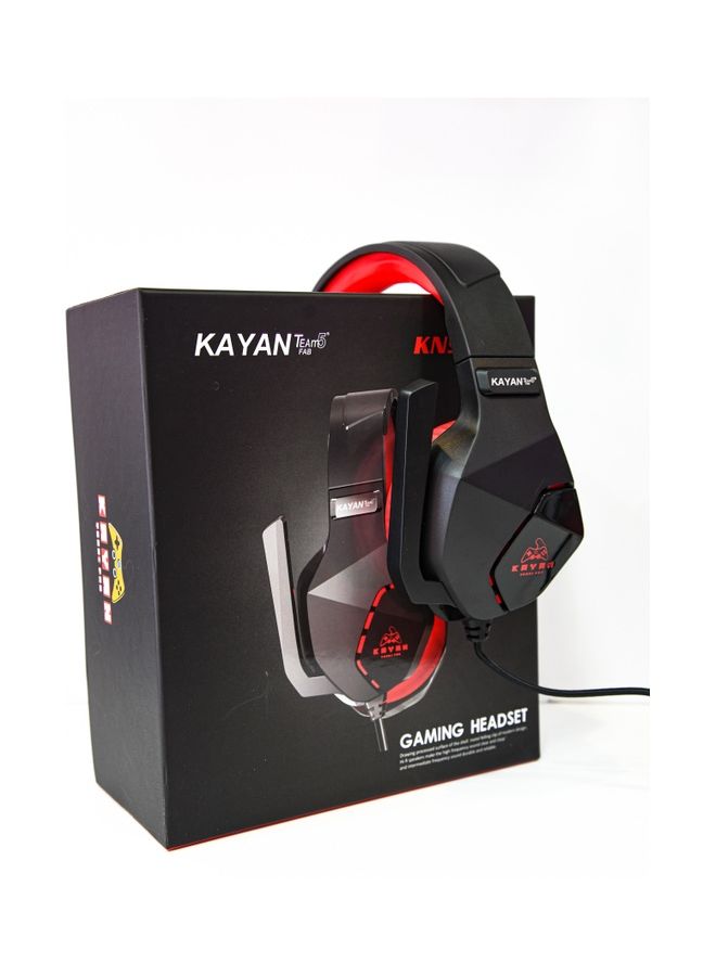 Over-Ear KN900 Gaming RGB Lightning Headset with Mic - Red