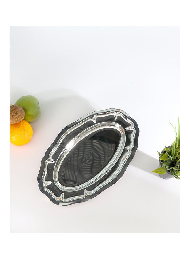 Royalford Premium-Quality Stainless Steel Light-Weight and Food-Grade Tray| Elegant Mirror-Finish Body and Durable Design| Perfect for Serving Food| Silver Silver 40cm - Image 2