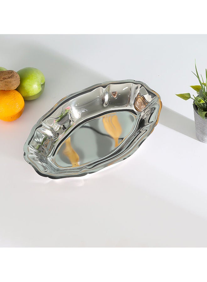 Royalford Premium-Quality Stainless Steel Construction Light-Weight and Food-Grade Bowl with Elegant Mirror-Finish Design| Perfect for Serving Salads Soup Snacks| Silver Silver 35cm - Image 2