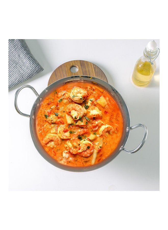 Royalford - Perfect for Sauting Frying Stir Frying Etc| Equipped with Strong and Sturdy Riveted Handles Kitchen Use Versatile And Strong Stainless Steel Construction| Silver Silver 22 cmcm - Image 1