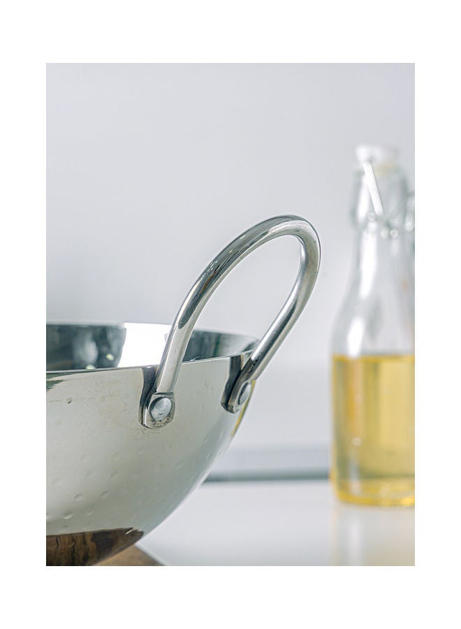Royalford - Perfect for Sauting Frying Stir Frying Etc| Equipped with Strong and Sturdy Riveted Handles Kitchen Use Versatile And Strong Stainless Steel Construction| Silver Silver 22 cmcm - Image 1
