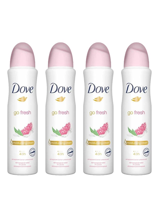 Dove Go Fresh Pomegranate And Lemon Deodorant Pack Of 4  Each 150ml