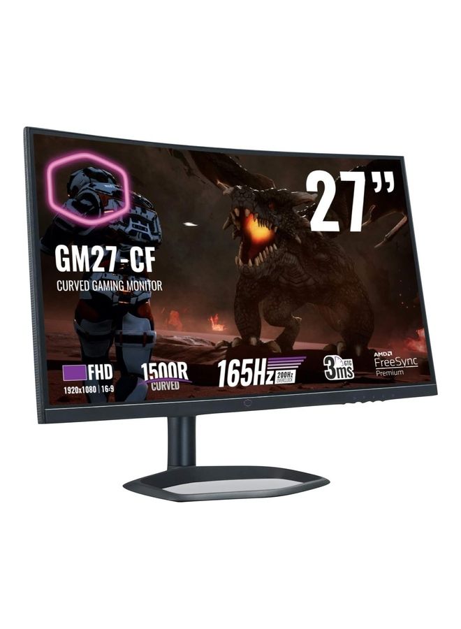 كولر ماستر شاشة ألعاب LED منحنية بدون إطار بدقة Full HD 1080P  - Image 1