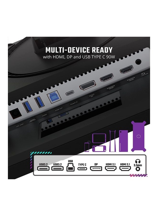 COOLER MASTER - UHD Quantum Dot Gaming Monitor With MiniLED, HDR1000, FreeSync/G-Sync, 160Hz, 1ms Response, 98 Percent DCI-P3 Black - Image 1