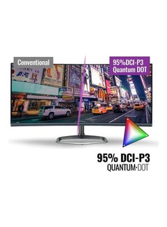COOLER MASTER Curved Frameless Ultrawide WQHD Gaming QLED Monitor - 3440x1440P,1500R VA Panel Black  - Image 4