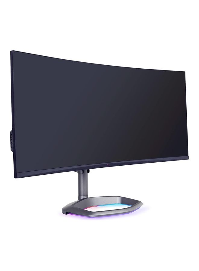 COOLER MASTER - ARGB Curved Gaming Monitor - 144Hz, VA QD Tech, Ultra-WQHD 3440 x 1440, 0.5ms Response, Curve 1500R, FreeSync Premium - DP, HDMI, USB-C & USB Hub, VESA Mount Black - Image 1