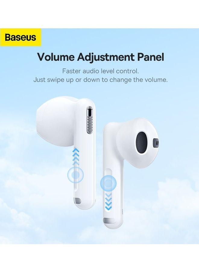 Baseus Bowie WX5 True Wireless Earphones /White/ 30H Playback Bluetooth 5.3 TWS Earbuds with 4 ENC Mics + AI Noise Cancellation Algorithm 0.06s Low Latency Fast  Charge Ear Buds for Android and iOS White  - Image 4