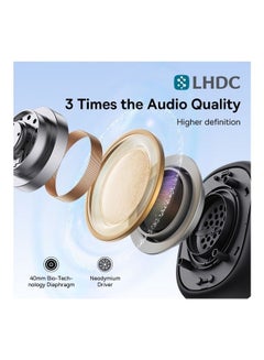 Baseus Bowie H1i Wireless Noise Cancelling Headphones, 100 Hours Playtime, Low Latency, Bluetooth V5.3 Beige  - Image 5
