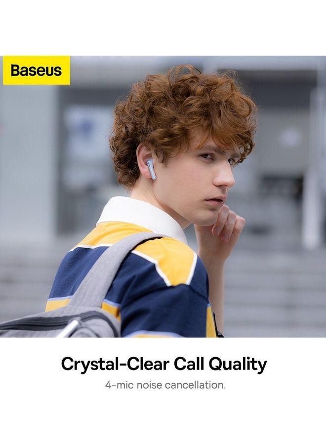 Baseus - Bowie WX5 True Wireless Earphones /blue/ 30H Playback Bluetooth 5.3 TWS Earbuds with 4 ENC Mics + AI Noise Cancellation Algorithm 0.06s Low Latency Fast  Charge Ear Buds for Android and iOS Blue - Image 1