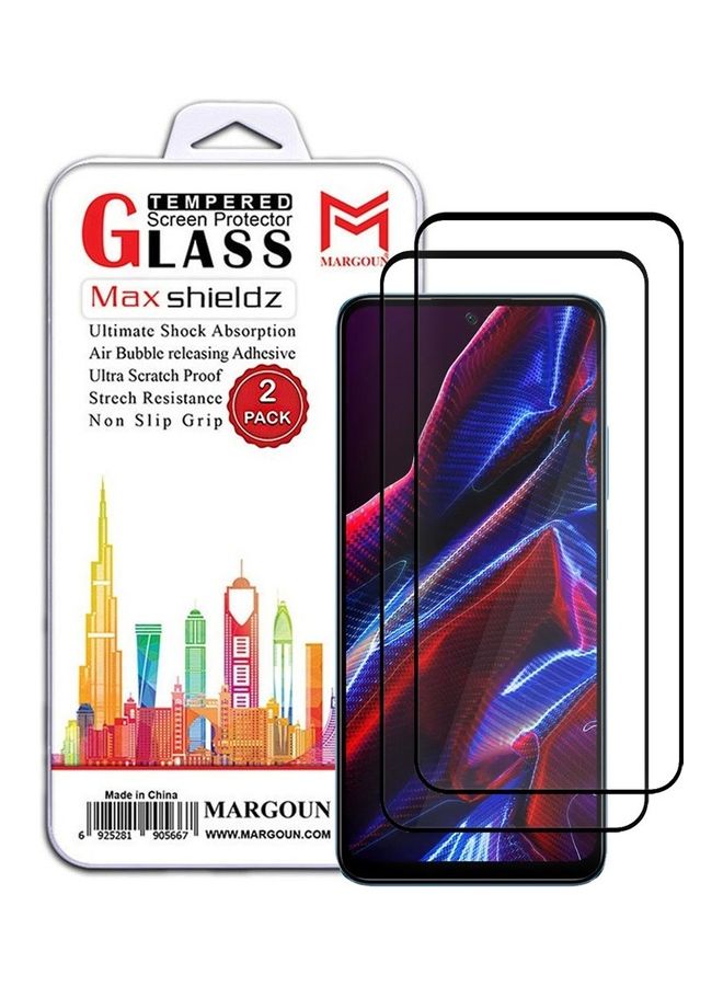 MARGOUN 2 Pack For Xiaomi Poco X5 Screen Protector Scratch And Shatter Resistant Full Glue Back Clear - Image 1
