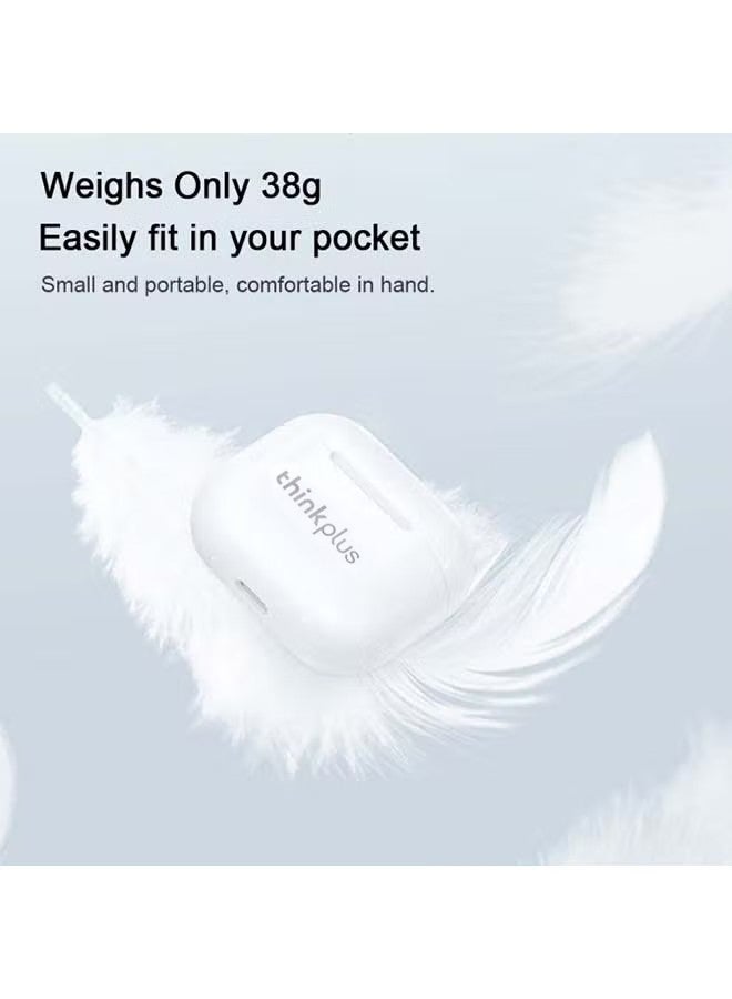 Lenovo - LP40 TWS Wireless Earphone Bluetooth wireless 5.0 Dual Stereo Bass Touch Control IP54 life White - Image 1