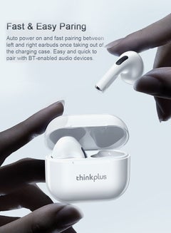 Lenovo LP40 TWS Wireless Earphone Bluetooth wireless 5.0 Dual Stereo Bass Touch Control IP54 life White  - Image 3