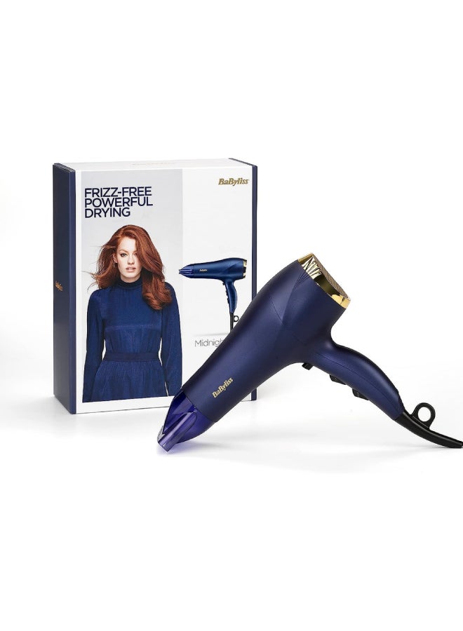 babyliss - Midnight Blue Ionic Hair Dryer, 2300W Blue - Image 1