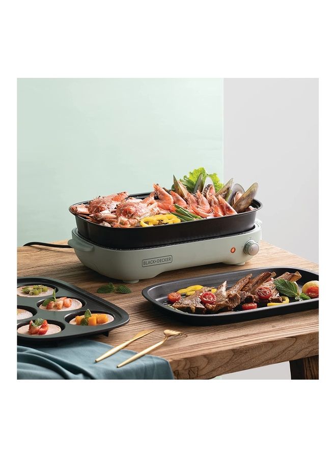 BLACK+DECKER Multi-Function Grill With Dual Pattern Grill Plate 1400 W GMF1400-B5 Black - Image 3