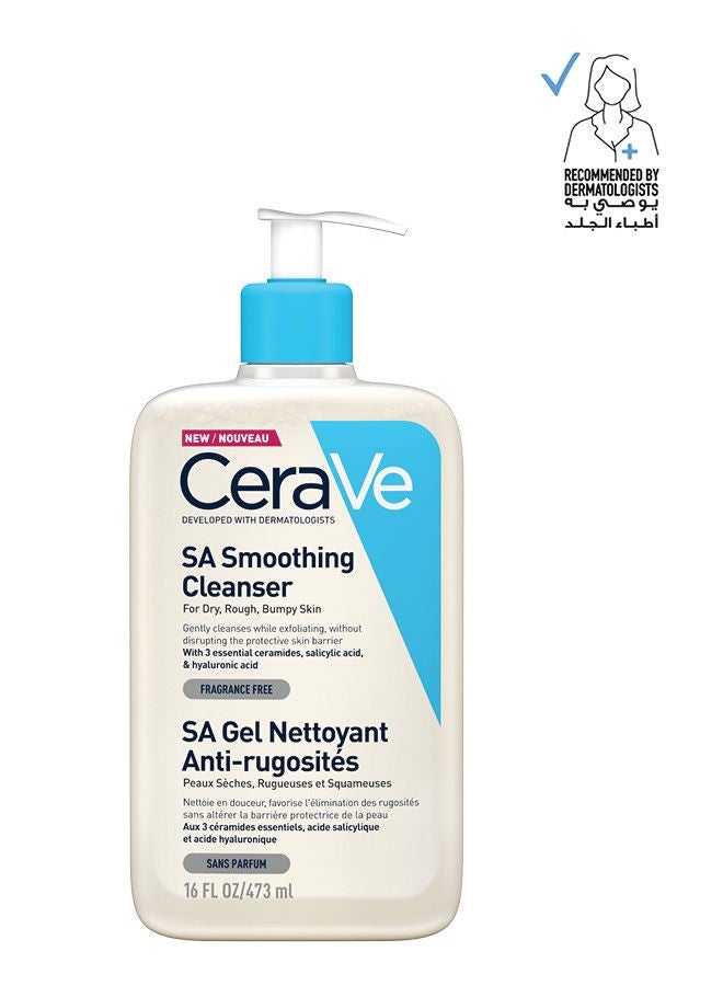 CeraVe - SA Smoothing Cleanser For Normal, Dry, Rough and Bumpy Skin With Salicylic Acid 473ml - Image 1