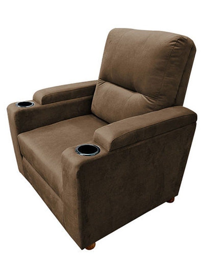 REGAL IN HOUSE Cinema Chair Upholstered With Cup Holder Brown 90x95x80cm  - Image 2