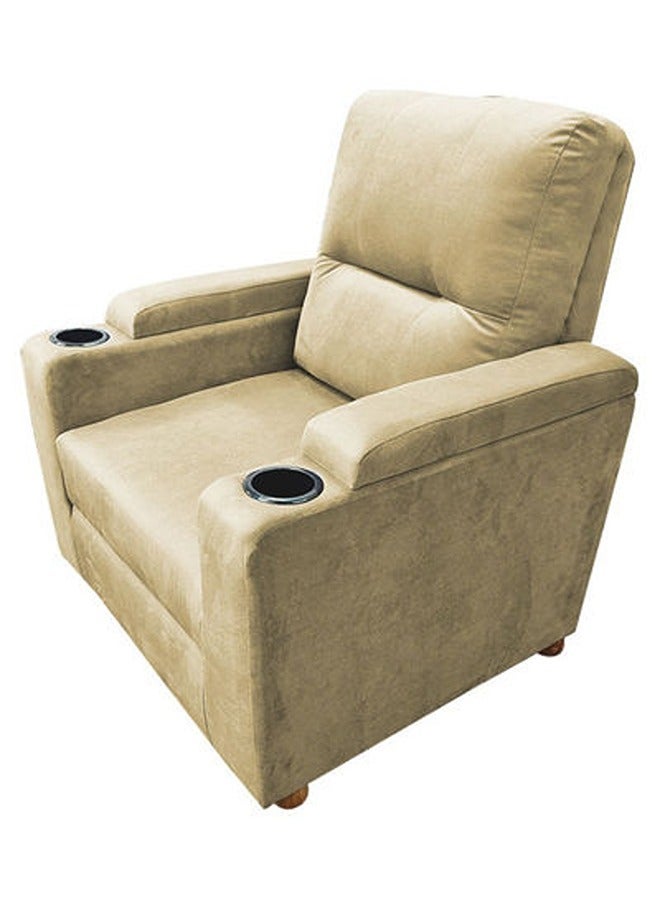 REGAL IN HOUSE Cinema Chair Upholstered With Cup Holder Beige 90x95x80cm  - Image 2