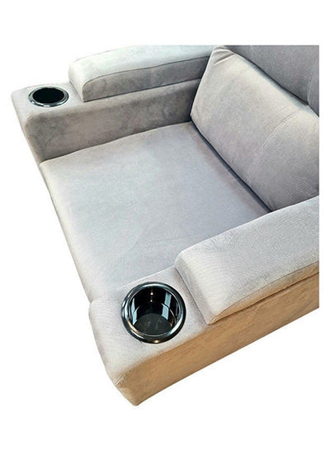 REGAL IN HOUSE Cinema Chair Upholstered With Cup Holder Grey 90x95x80cm  - Image 3