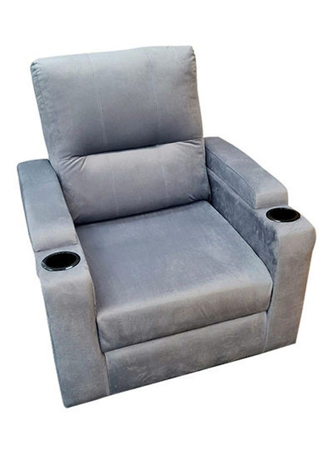 REGAL IN HOUSE Cinema Chair Upholstered With Cup Holder Grey 90x95x80cm  - Image 4