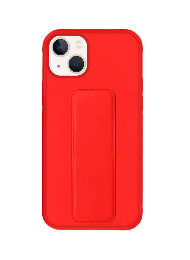 MARGOUN Hand Grip Foldable Magnetic Kickstand Wrist Strap Finger Grip Case Cover For Apple iPhone 14 6.1 inch Red - Image 3