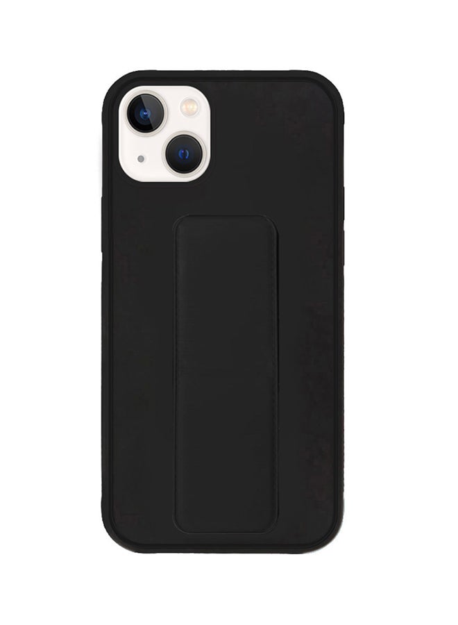 MARGOUN - Hand Grip Foldable Magnetic Kickstand Wrist Strap Finger Grip Case Cover For Apple iPhone 14 6.1 inch Black - Image 1