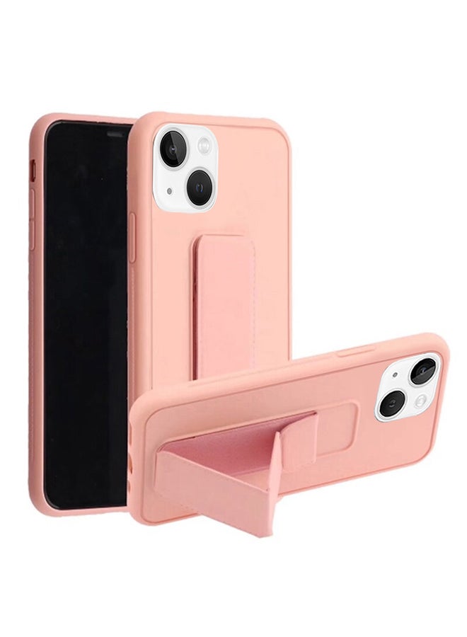 MARGOUN Hand Grip Foldable Magnetic Kickstand Wrist Strap Finger Grip Case Cover For Apple iPhone 14 6.1 inch Light Pink Light Pink - Image 1