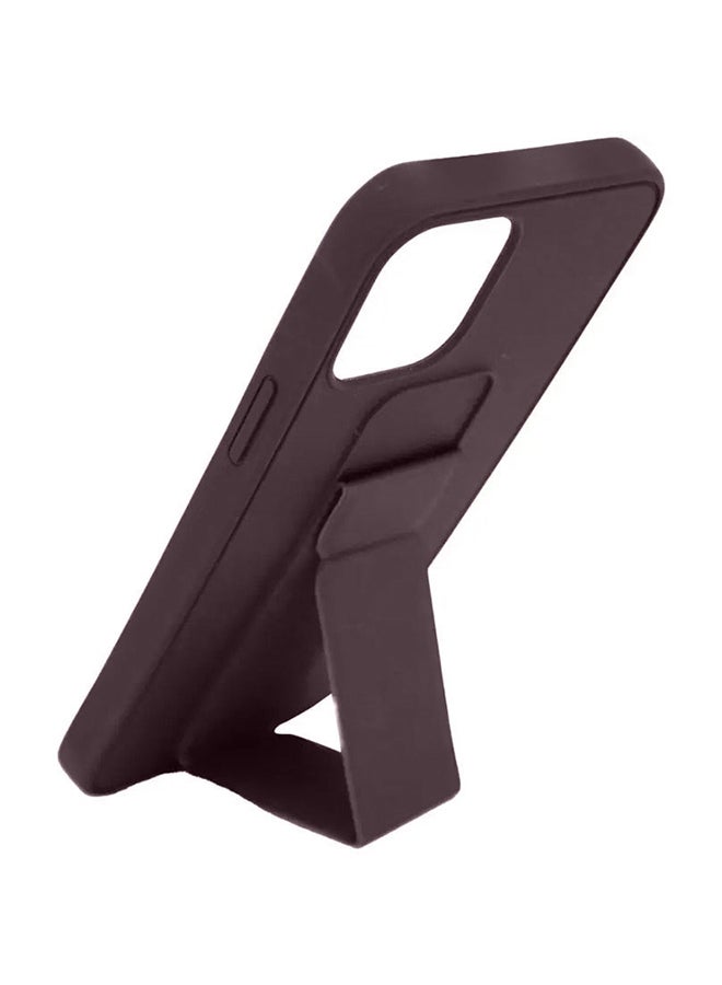 MARGOUN - Hand Grip Foldable Magnetic Kickstand Wrist Strap Finger Grip Case Cover For Apple iPhone 14 Plus 6.7 inch Maroon - Image 1