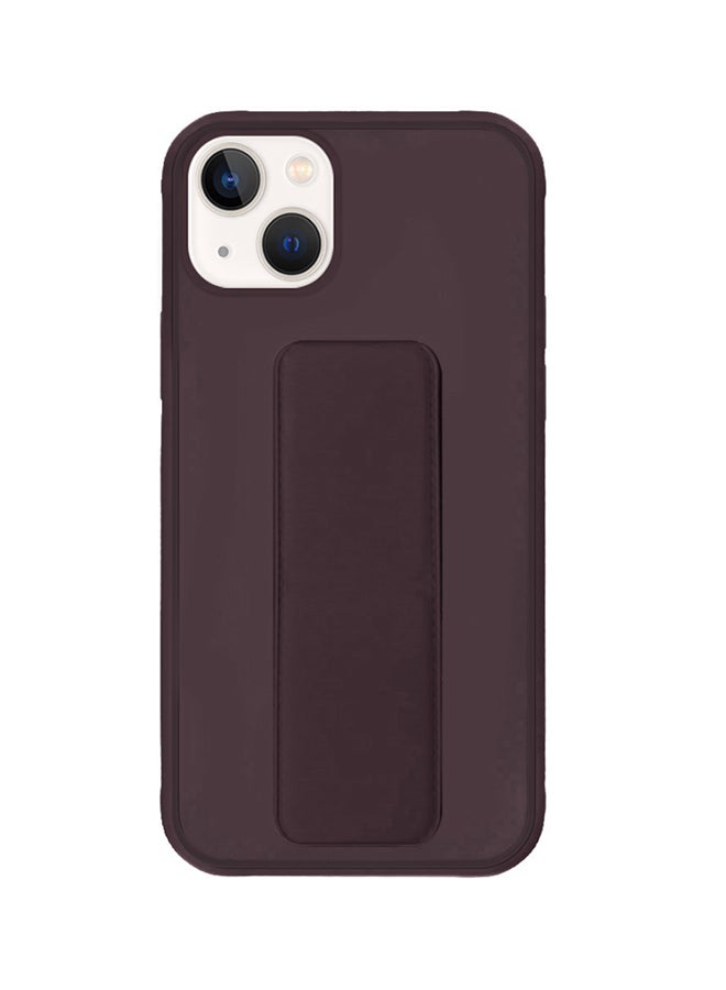 MARGOUN - Hand Grip Foldable Magnetic Kickstand Wrist Strap Finger Grip Case Cover For Apple iPhone 14 Plus 6.7 inch Maroon - Image 1