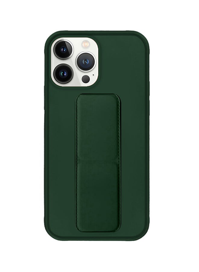 MARGOUN Hand Grip Foldable Magnetic Kickstand Wrist Strap Finger Grip Case Cover For Apple iPhone 14 Pro Max 6.7 inch Dark Green - Image 2